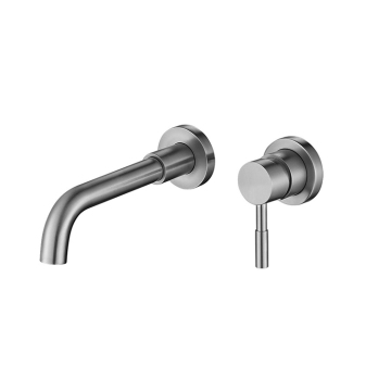 Black Stainless Steel Wall-Mounted Bathroom Mixer Faucet