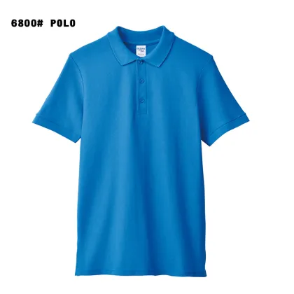 Brand Solid Cotton Lapel Mesh Business Polo Shirt
