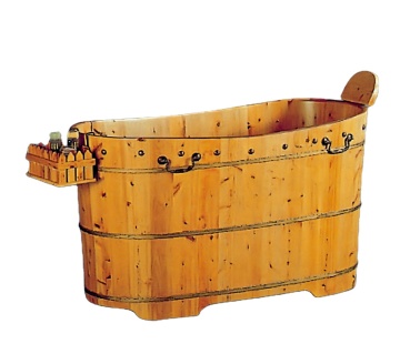 Foshan High Quality Teak Wood Freestanding Villa Bathtub