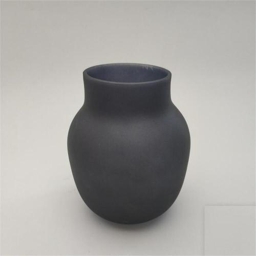 frosted black glass flower vase wholesale