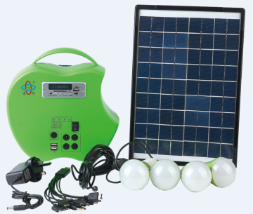 ISO 9001 10W DC portable solar power system solar light