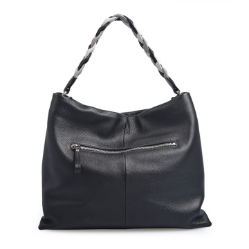 New Design Handle Weave Leather Lady Hobo Bag