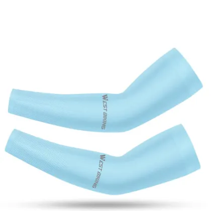 Ice Silk Sports Cycling Arm Sleeves for UV Protection in Summer