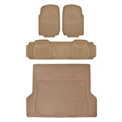 Black Soft PVC Car Foot Mats - Car Accessories