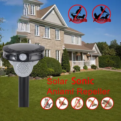 Solar Powered LED Lights Sonic Bird Repeller