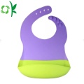 Children Silicone Bibs Customized Logo Children Easily Wipes Soft Silicone Bibs Supplier