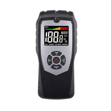 Non-Destructive Pinless Moisture Meter for Softwood, Hardwood, Drywall, and Masonry Humidity Testing