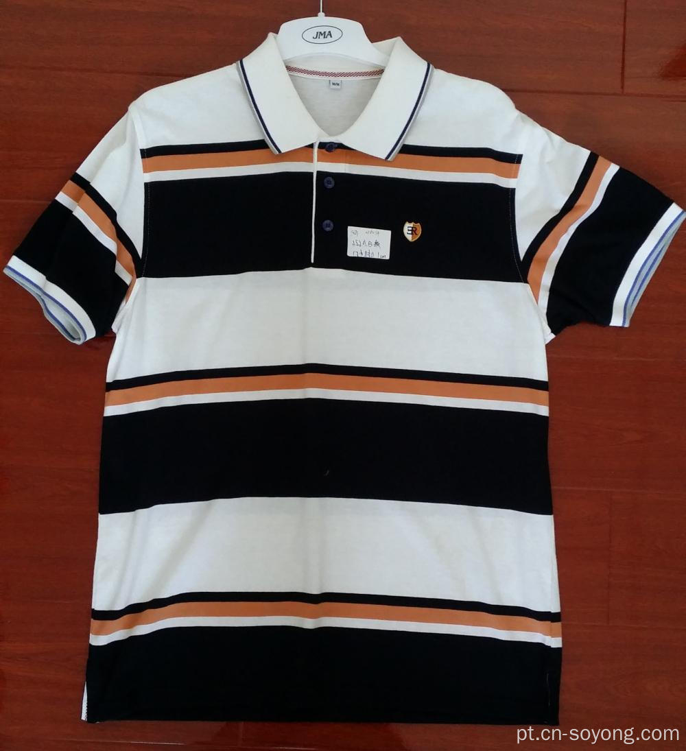 Camisas polo de algodão tingido de engenharia