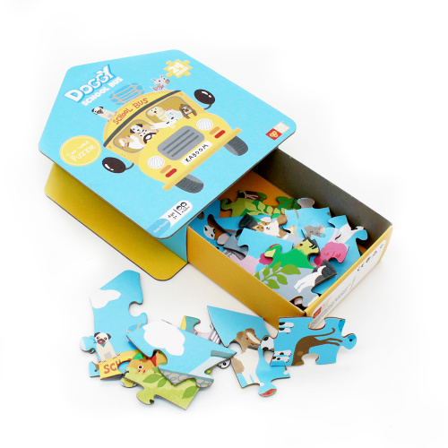 OEM cartoon Mini Double-sides Paper Jigsaw Kids Puzzle