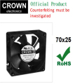 Crown 12V 24V 7025 Flusso assiale CC