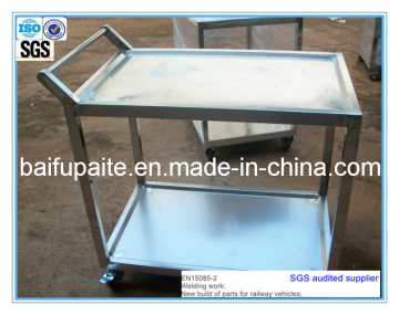 Wholesale Stainless Steel Two Layers Trolley Wheelbarrow