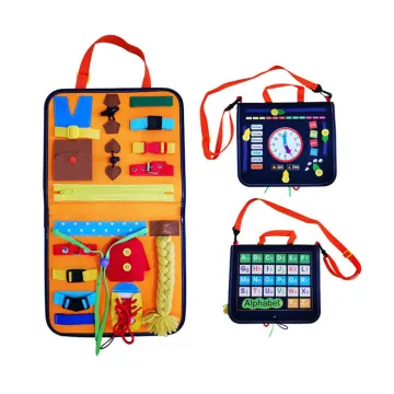 Montessori Educational Toys: A 7-in-1 Busy Board for Enhancing Toddler's Basic Activity Skills
