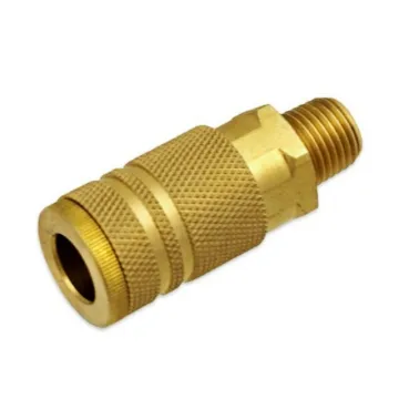 Quick connect brass / aluminum garden hose thread adapter
