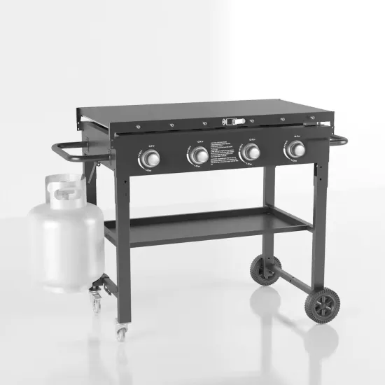 Factory Direct Outdoor Portable Barbecue Grill: 4 Burners, Stainless Steel BBQ Griddle, Gas Grill for Travel and Parties