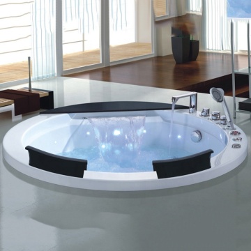 Indoor Fiber Glass Bathroom Bathtub: Portable Clear Acrylic Hot Massage Tub