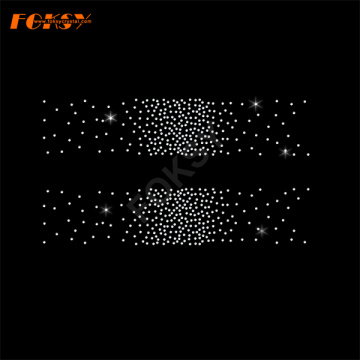 Hot Fix Cheer Bow Strip Rhinestone Transfer Strass