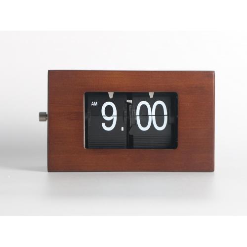 Flip Clock di bambù rettangolare di piccole dimensioni