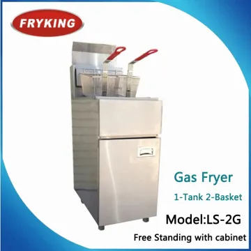Commercial free standing lpg gas deep fryer