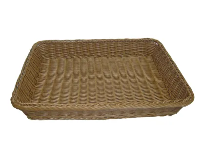 Square Handweaved Pp Rattan Fruit Basket With Any Pms Color