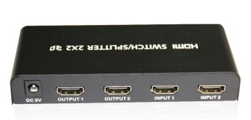 3D 2X2 HDMI Splitter Switcher
