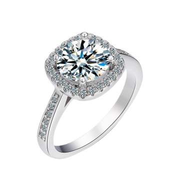 1 Carat Moissanite Diamond 925 Sterling Silver Luxury Design Jewelry Rings