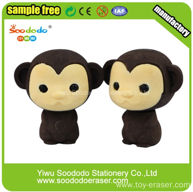 Custom Monkey Promotion Erasers China Manufacturer