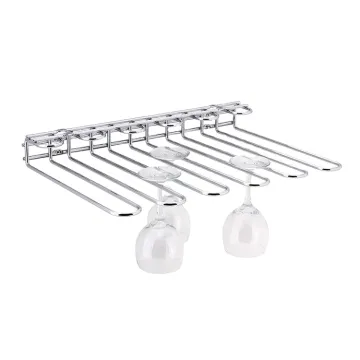 Stainless Steel Wall-Mounted Cup Rack Goblet Holder