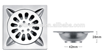 Quality sanitary ware shinning bathroom insect prevention cast iron china concrete floor drain