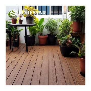 Durable WPC Embossed Wood Composite Decking for Carbonized Wood Terrace Style