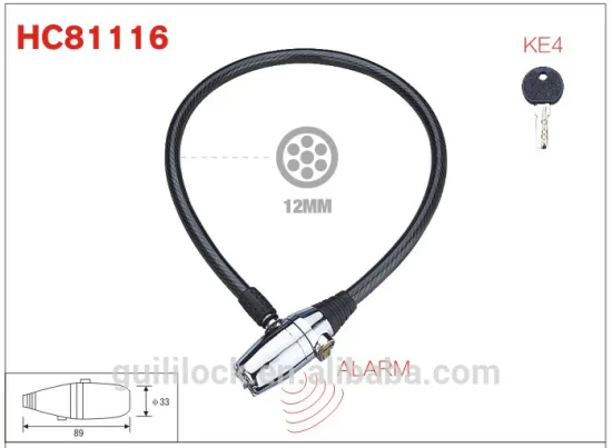 Bicycle Cable Lock,Bicycle Lock,Alarm Lock HC81116
