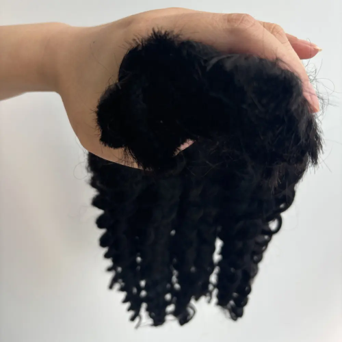 100% Human Hair Braiding Hair Bulk Bundles Hair For Braiding Deep Wave 100 grams per bundle