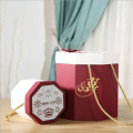 High -End -Octagon -Geschenkbox mit Twist -Griff