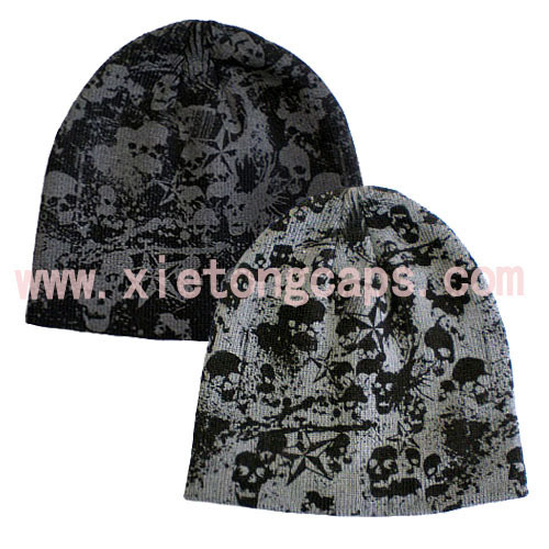 Knitted Beanie with Printing (JRK017 JRK018)