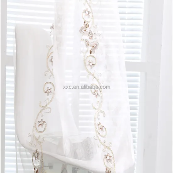 Opulent Ready-Made Net Curtains Enhanced with Embroidery: Elevate Your Space with Luxury Window Treatments