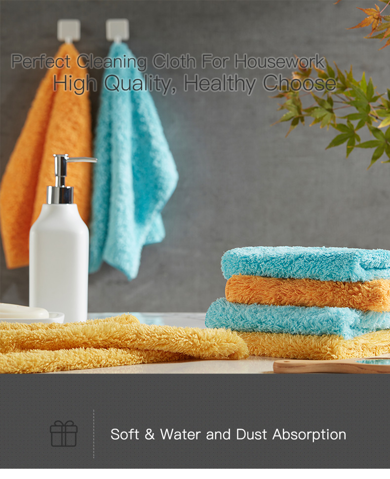 long pile coral fleece towel