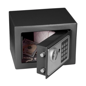 Secure Mini Digital Safe: Wall-Mounted Metal Steel Depository for Jewelry, Money, Cash, and Valuables