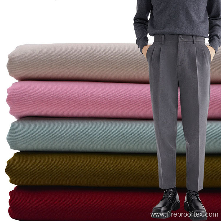 Fireproof Cotton Polyester Blended Twill Elastic Fabric