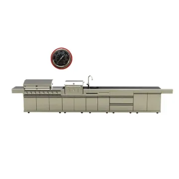 China Manufacture Kitchen Cabinets Grill Gas BBQ Grill Outdoor Island