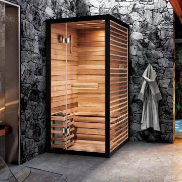 Indoor traditional dry sauna
