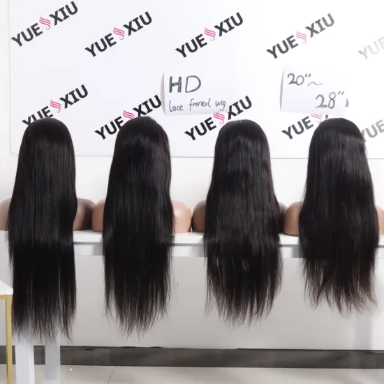 Ready to Ship Cuticle Aligned Transparent Frontal Closure 13x4 5x5 Swiss Scalp HD Brazilian Full Lace Frontal Human Hair Wigs