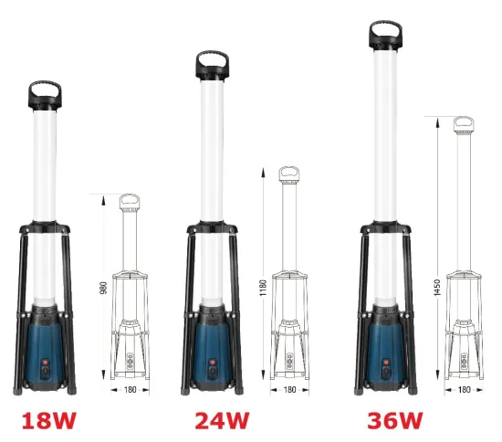 36W SMD Rechargeable Multifunctional Work, Site, and Tube Light