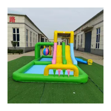 Kids' Outdoor Inflatable Combination Water Slide with Airtight Ball Obstacle Bounce House & Ball Pit