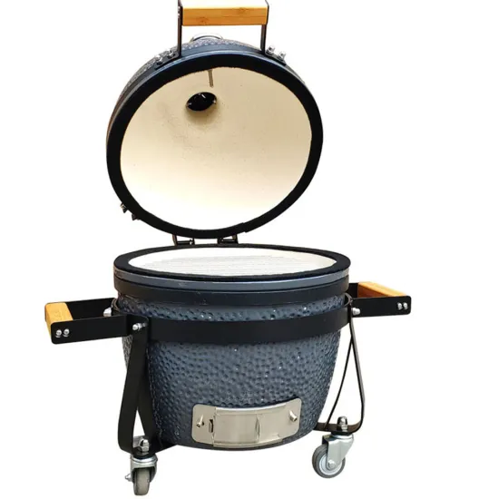 Auplex Kamado 14 Inch Ceramic Egg BBQ Grill Outdoor Barbeque Smoker Charcoal BBQ Grill Kamado
