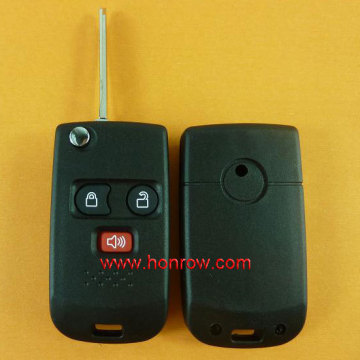 High quality Soft key 3 button flip remote key blank shell/ key case/key cover for Ford