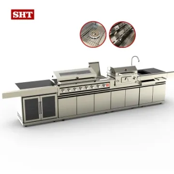 Commercial Wholesale Cheap Outdoor BBQ Cabinet Set Gas Grills Charcoal Grill