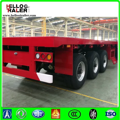 40ft Size and Truck Trailer Use 3 axles flatbed utility trailer