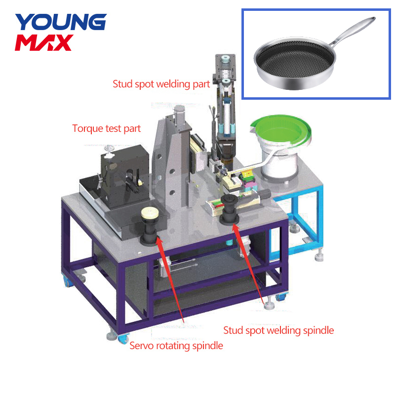 Pressure cooker automatic stud welding machine