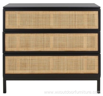 New Trend High Quality Nordic Style Sideboard Natural Storage Display Tv Tool Living Room Rattan Wood Cabinet