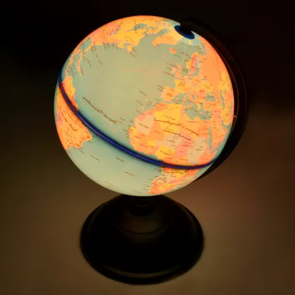 LED Illuminated English Globe for World Geography Learning and Wholesale