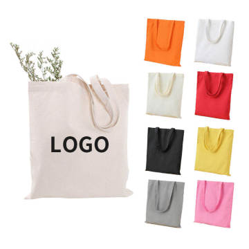 Custom Print Logo Recycled Cotton Canvas Tote Bag